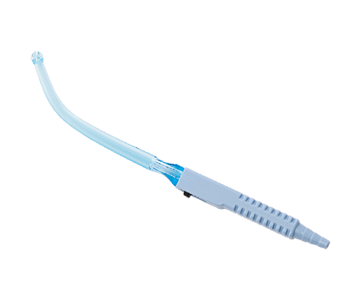 Airway Management - Yankauer Handle - Crown Tip with On/Off Switch - Single Wrap