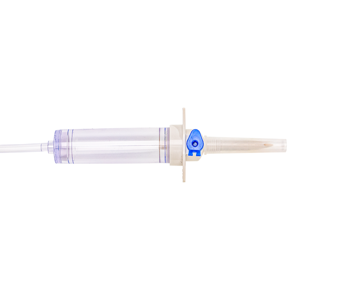 Infusion Set with Injection Site and 15um Filter Vented Chamber