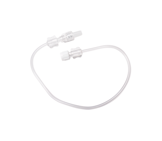 25cm Microbore Extension Set with Female Luer Lock to Male Luer Lock & Rotating Collar