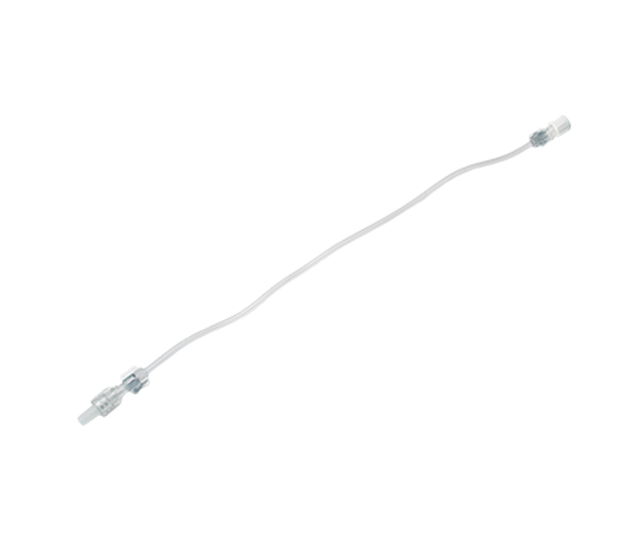 25cm Microbore Extension Set with Female Luer Lock to Male Luer Lock & Rotating Collar