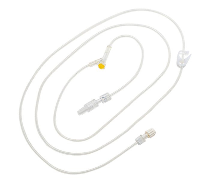 Minimum Volume Extension Set with Injection Site Female Luer Lock to Male Luer Lock & RC
