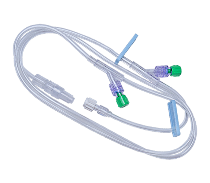 Standard Bore Extension Set with Female Luer Lock to Male Luer Lock and 2 x LAV