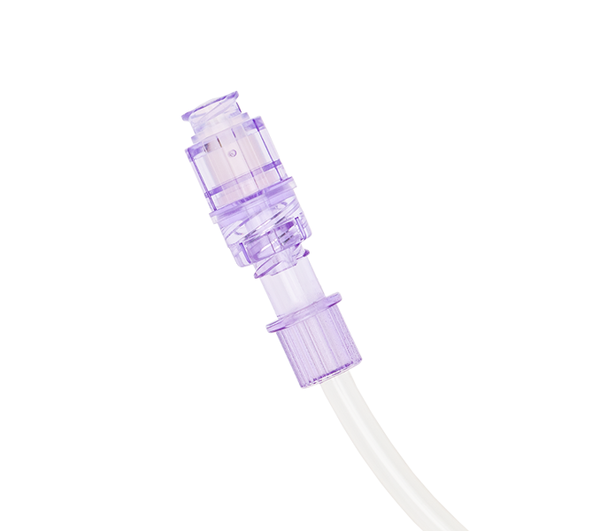 Standard Bore Extension Set with Male Luer Lock, Rotating Collar and Needleless Access Site