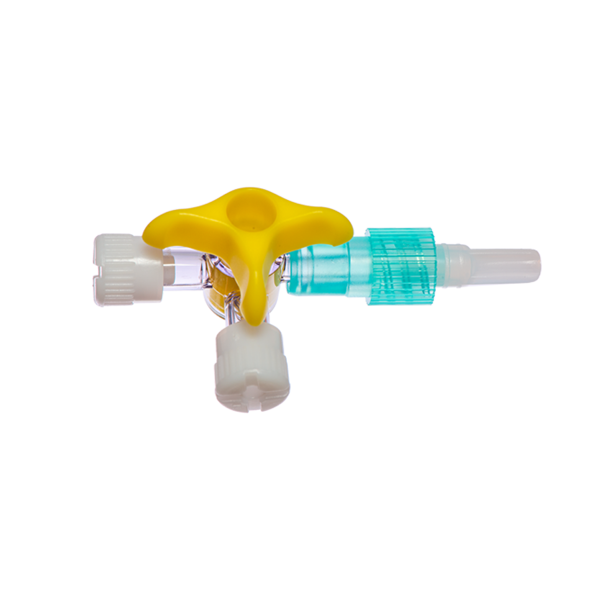 Yellow 3-Way Stopcock Lipid Resistant