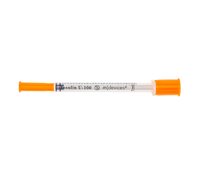 1mL Insulin Syringe with Standard Fixed Needle 27G x 13mm