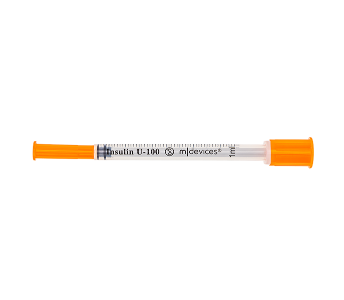 1mL Insulin Syringe with Standard Fixed Needle 27G x 8mm