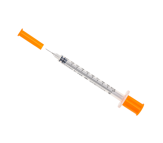 1mL Insulin Syringe with Standard Fixed Needle 27G x 8mm