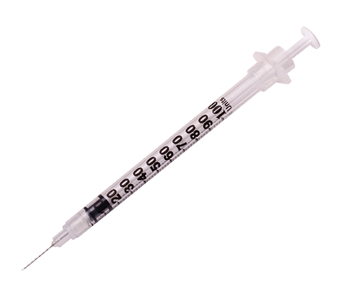 Insulin Syringe with Retractable Safety Needle 27G x 13mm
