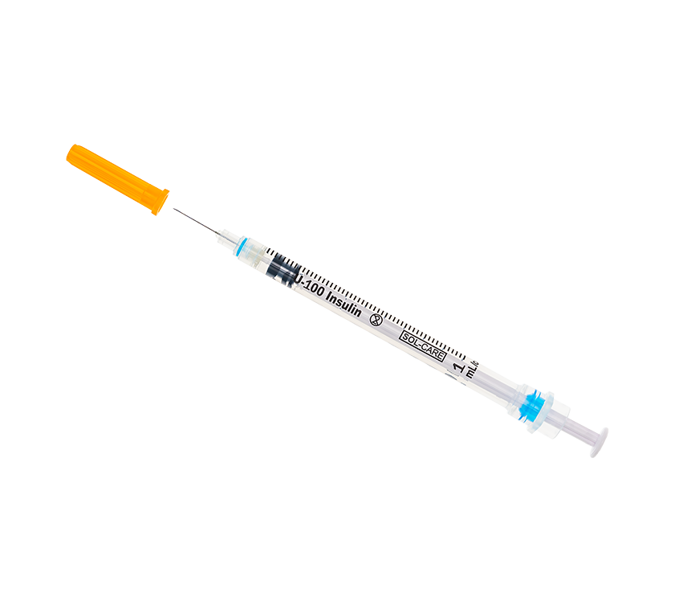 1mL Insulin Syringe with Retractable Safety Needle 29G x 13mm