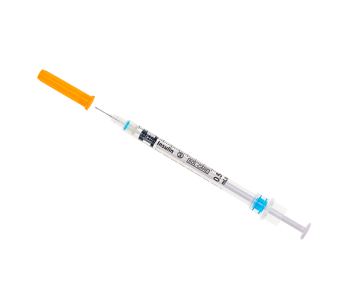 1mL Insuline Syringe wth Retractable Safety Needle 29G x 8mm