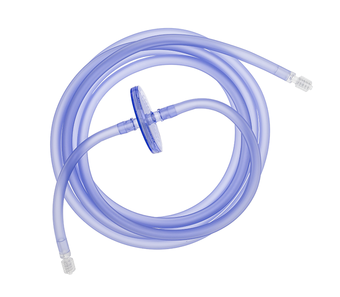 Surgical & Specialties - Insufflator Flat Filter and Tubing Set with Male Luer Lock Connector - Smooth