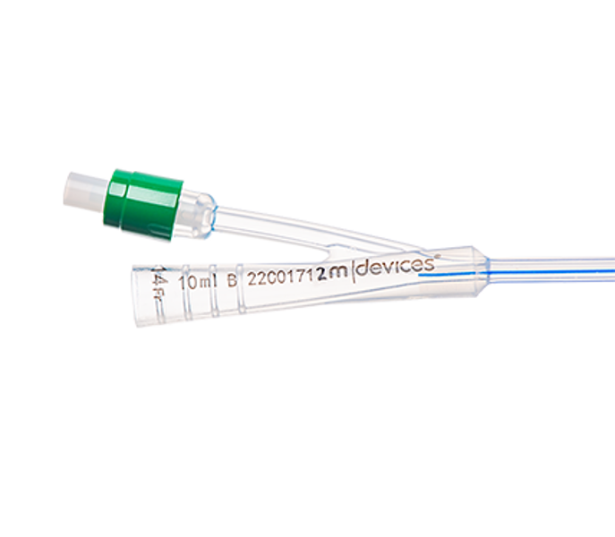 Silicone, 2-Way Foley Catheter, Standard Tip, 23cm (Female) with 10mL Balloon 14Fr