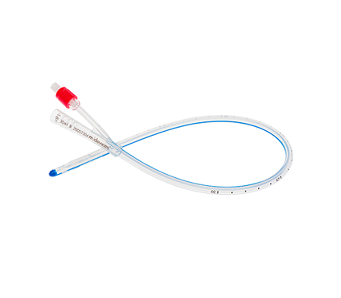 45cm Standard Tip Silicone 2-Way Foley Catheter with 30mL Balloon 18Fr