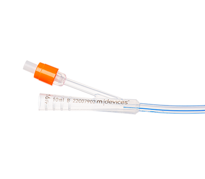 Silicone 2-Way Foley Catheter, Tiemann Tip, 41cm with 10mL Balloon 16Fr