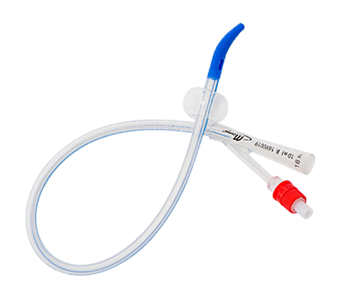 Silicone 2-Way Foley Catheter, Tiemann Tip, 41cm with 10mL Balloon 18Fr