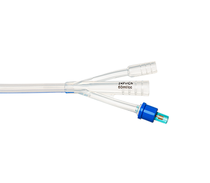 Standard Tip Silicone 3-Way foley Catheter 40cm with 30mL Balloon 24Fr