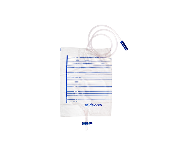 2000mL Urine Bag T-Tap NRV 90cm Tubing