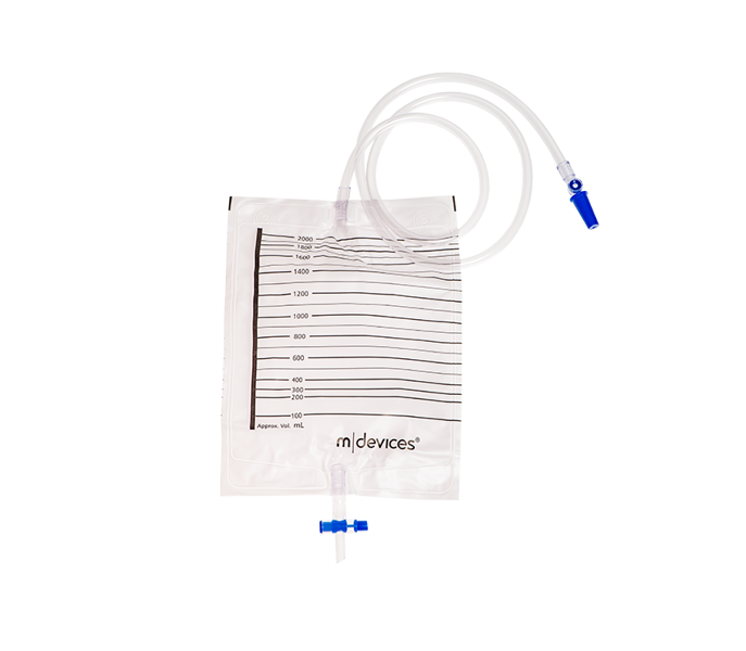 2000mL Urine Bag with T-Tap NRV 120cm Tubing