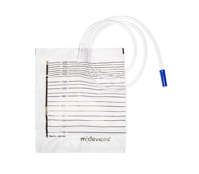 URINE BAG - 2000mL NRV 120cm Tubing (no outlet)