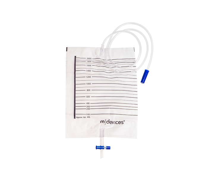 2000mL Urine Bag T-Tap NRV 110cm Tubing
