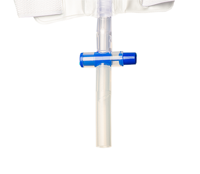 10cm Short Tube 500mL LEG BAG - T-TAP NRV with Silicone Lined Straps