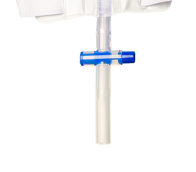50cm Long Tube 500mL LEG BAG - T-TAP NRV with Silicone Lined Straps