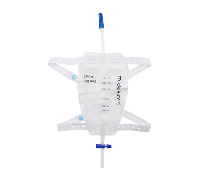 Continence Care - Leg Bag - T-TAP Non-Return Valve 10cm Short Tube with Elastic Straps