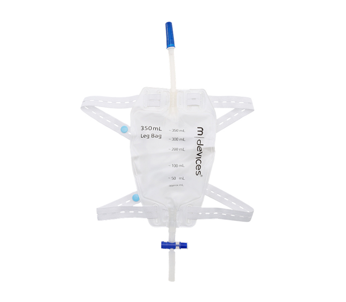 Continence Care - Leg Bag - T-TAP Non-Return Valve 10cm Short Tube with Elastic Straps