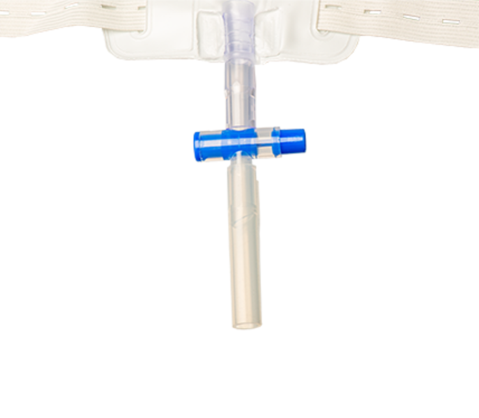 50cm Long Tube 350mL LEG BAG - T-TAP NRV with Elastic Straps