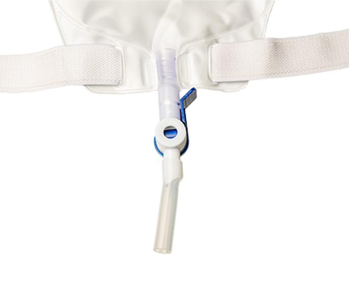 30cm Long Tube 500mL LEG BAG - LEVER TAP NRV with Silicone Lined Straps