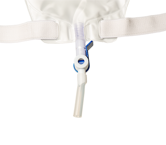 30cm Long Tube 750mL LEG BAG - LEVER TAP NRV with Silicone Lined Straps